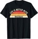 Life is Better With Jennifer Vintage Sunset Name T-Shirt - T-Shirt | Black