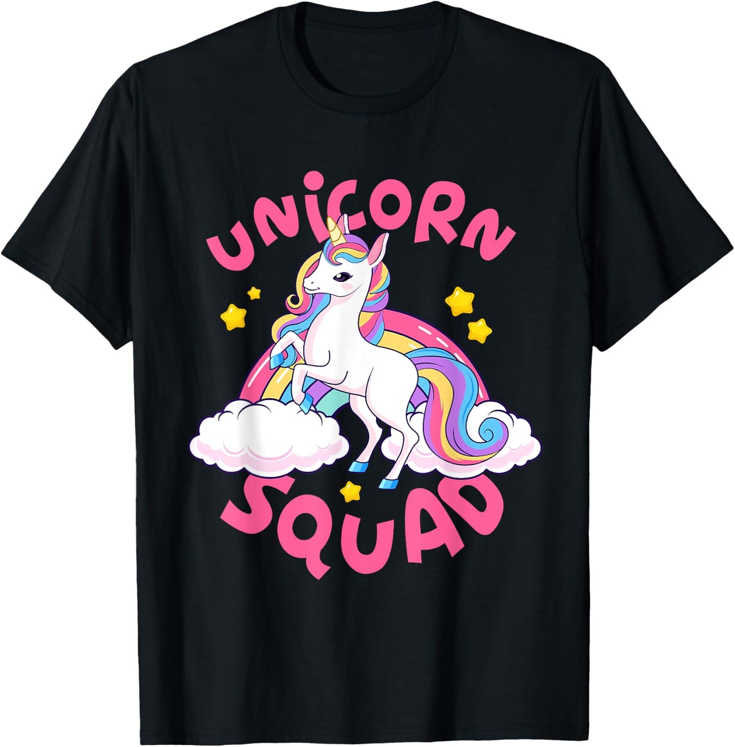 Unicorn Squad Birthday Graphic - Unicorn Squad T-Shirt - T-Shirt | Black