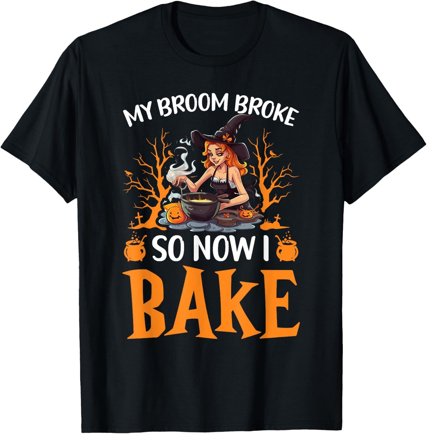 Baking Halloween Trick Or Treat Baker Cupcake Bakery T-Shirt - T-Shirt | Black