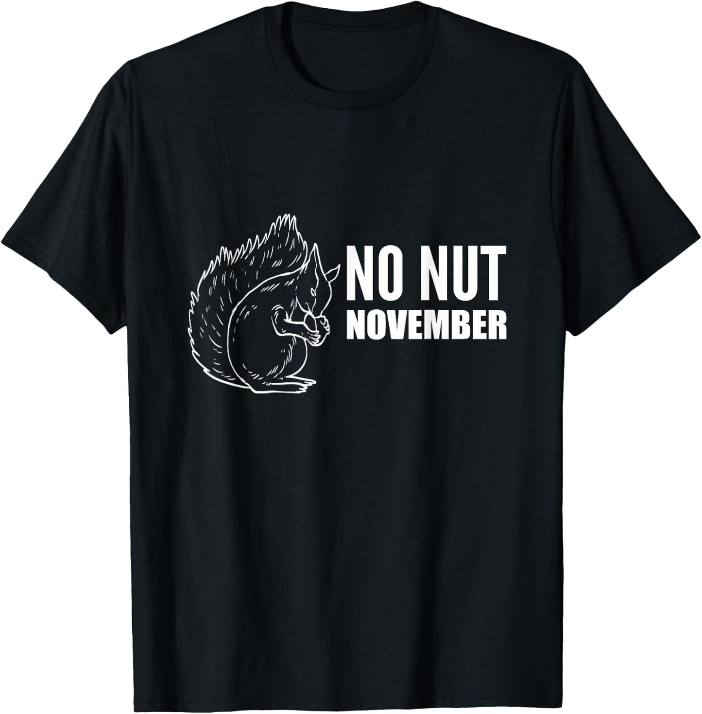 No Nut November Nature Person T-Shirt - T-Shirt | Black