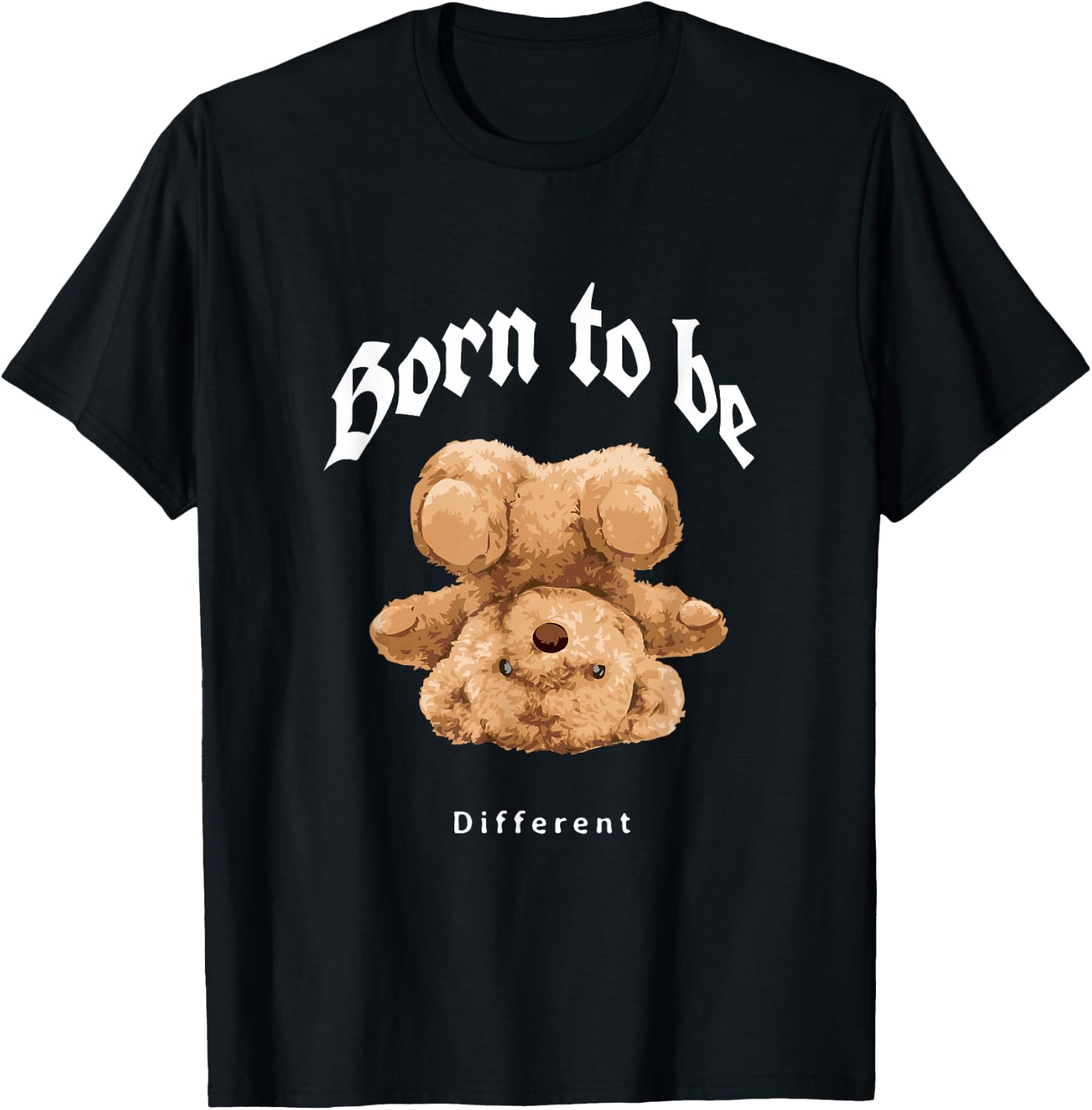 Born To Be Different Illustration Novelty Graphic Designs T-Shirt - T-Shirt | Black