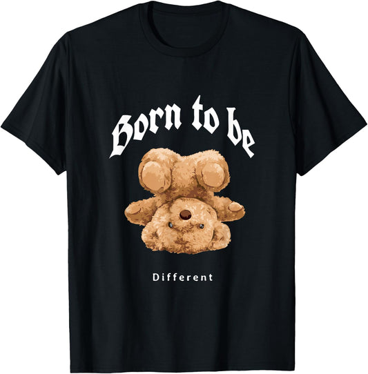Born To Be Different Illustration Novelty Graphic Designs T-Shirt - T-Shirt | Black