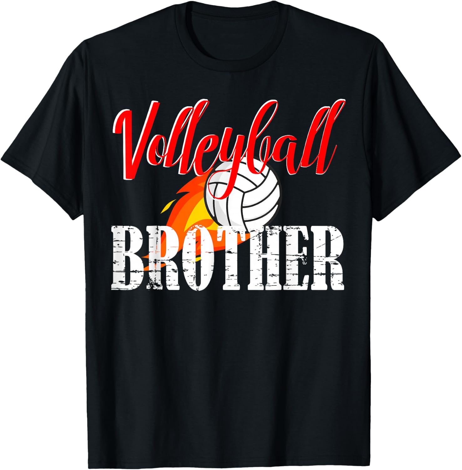 Volleyball Brother Volleyball Lover T-Shirt - T-Shirt | Black