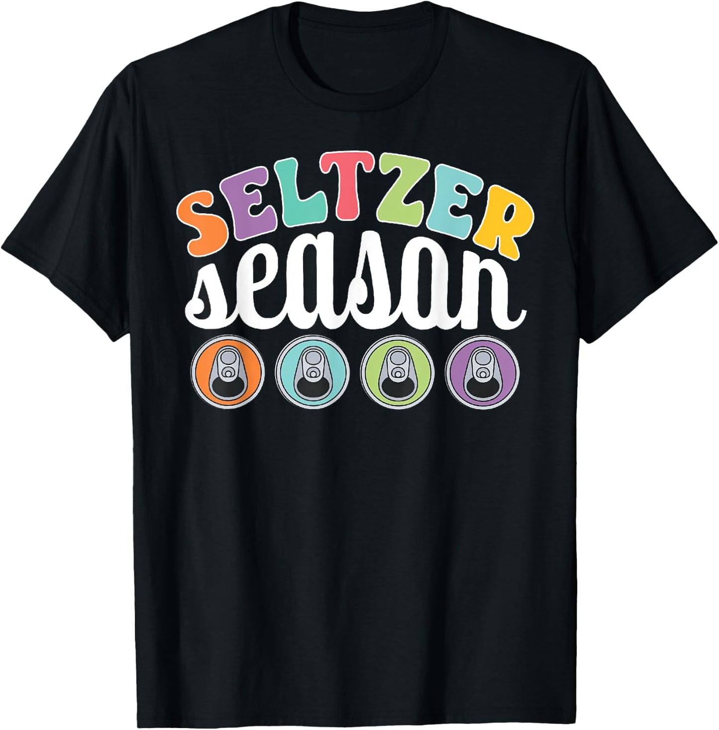 Seltzer Season Summer is Hard Seltzer Season T-Shirt - T-Shirt | Black