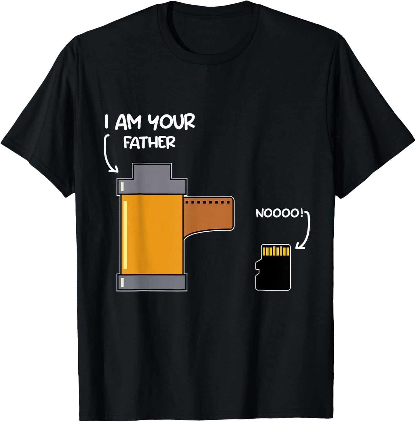 I Am Your Father Photography Funny Gift Film And SD Card T-Shirt - T-Shirt | Black