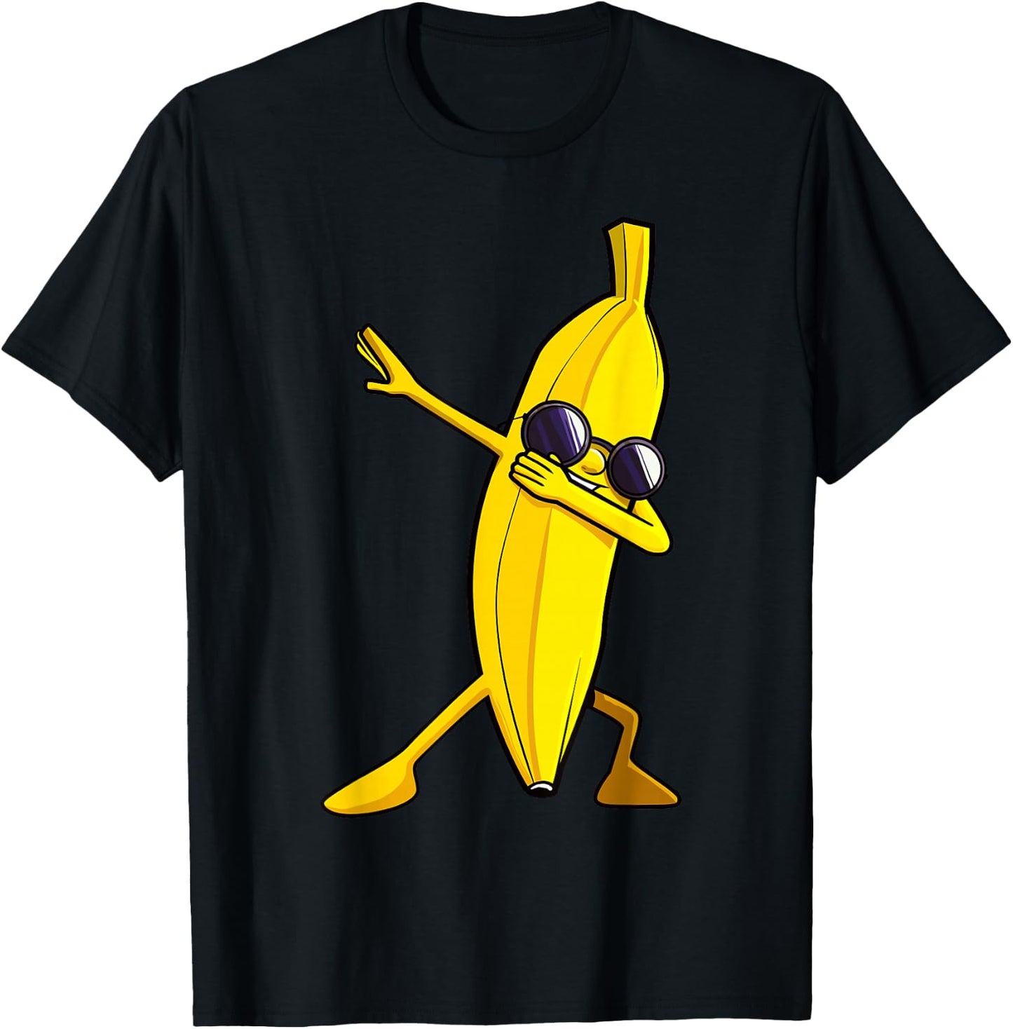 Dabbing Banana Hawaiian Tropical Fruit Lover Men Women Kids T-Shirt - T-Shirt | Black