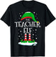 The Teacher Elf Christmas Family Matching Xmas Group Funny T-Shirt - T-Shirt | Black