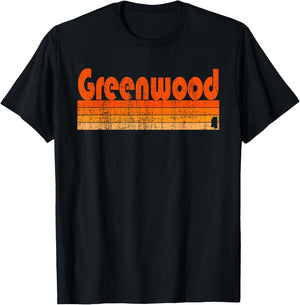Greenwood, Mississippi Retro 80s Style T-Shirt - T-Shirt | Black