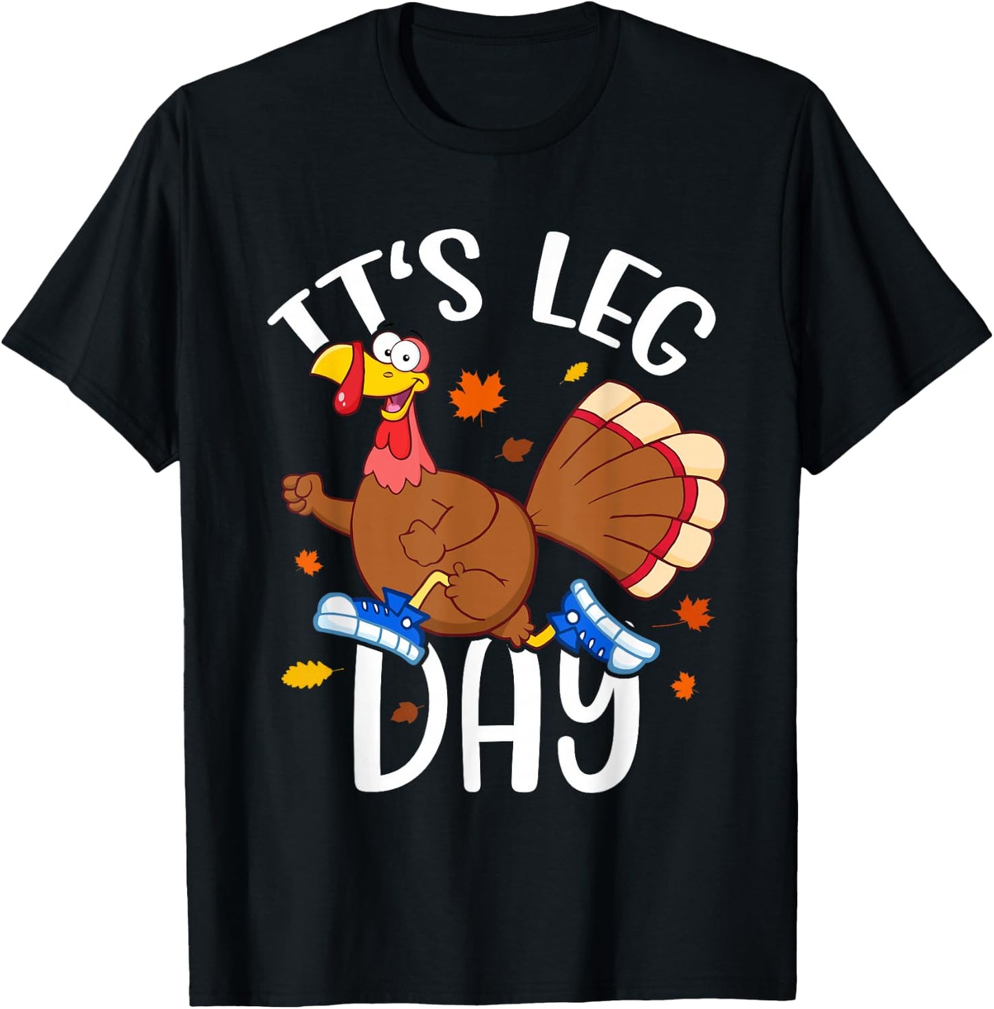 Turkey Trot Costume Kids Adults Thanksgiving Turkey Running T-Shirt - T-Shirt | Black