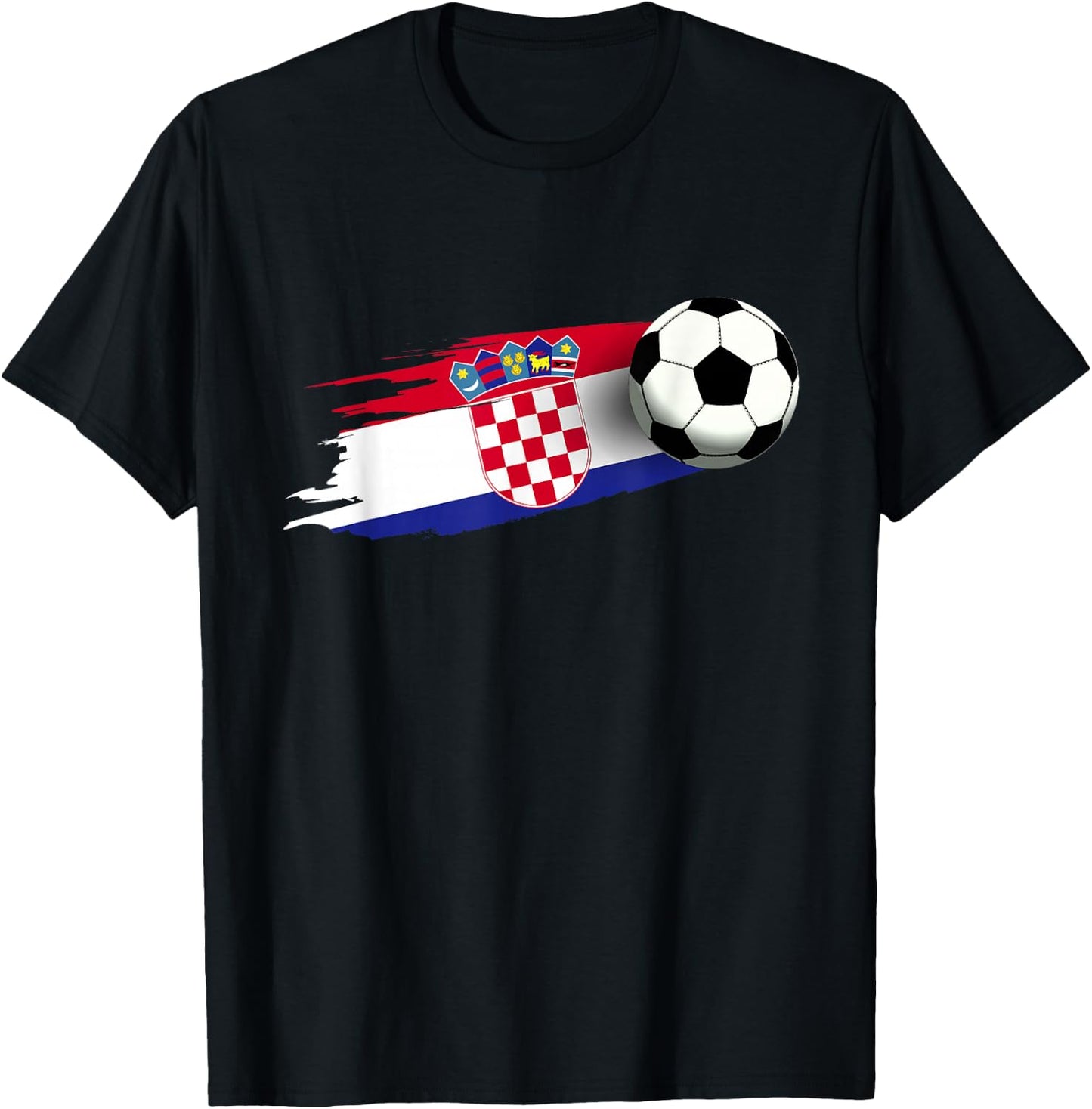Croatia Flag Jersey Croatian Soccer Team Croatian T-Shirt - T-Shirt | Black