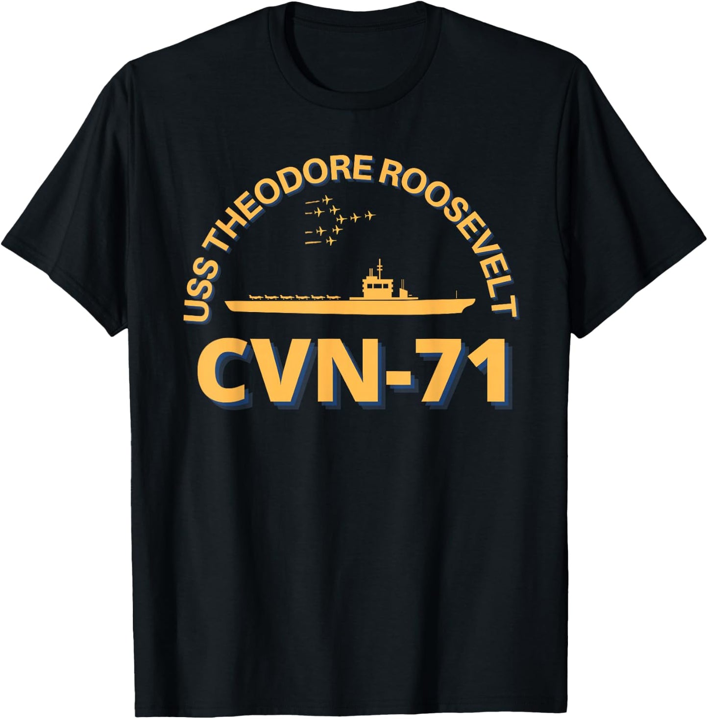 US Aircraft Carrier CVN-71 USS Theodore Roosevelt T-Shirt - T-Shirt | Black