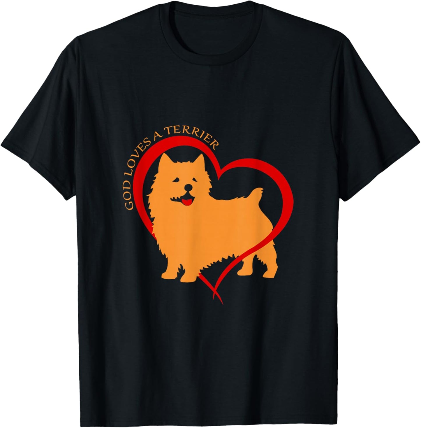 God Loves a Terrier | Norwich Terrier Dog Men Women T-Shirt - T-Shirt | Black