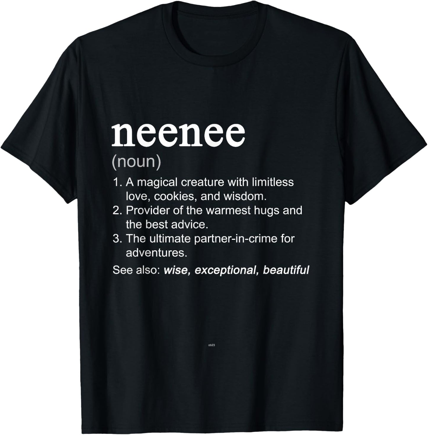 NeeNee Definition Funny Mother's Day Noun Nee-Nee T-Shirt - T-Shirt | Black