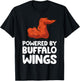 Powered By Buffalo Wings T-Shirt - T-Shirt | Black