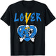 Racer Blue Loser Lover Heart Drip Suffering Racer Blue T-Shirt - T-Shirt | Black