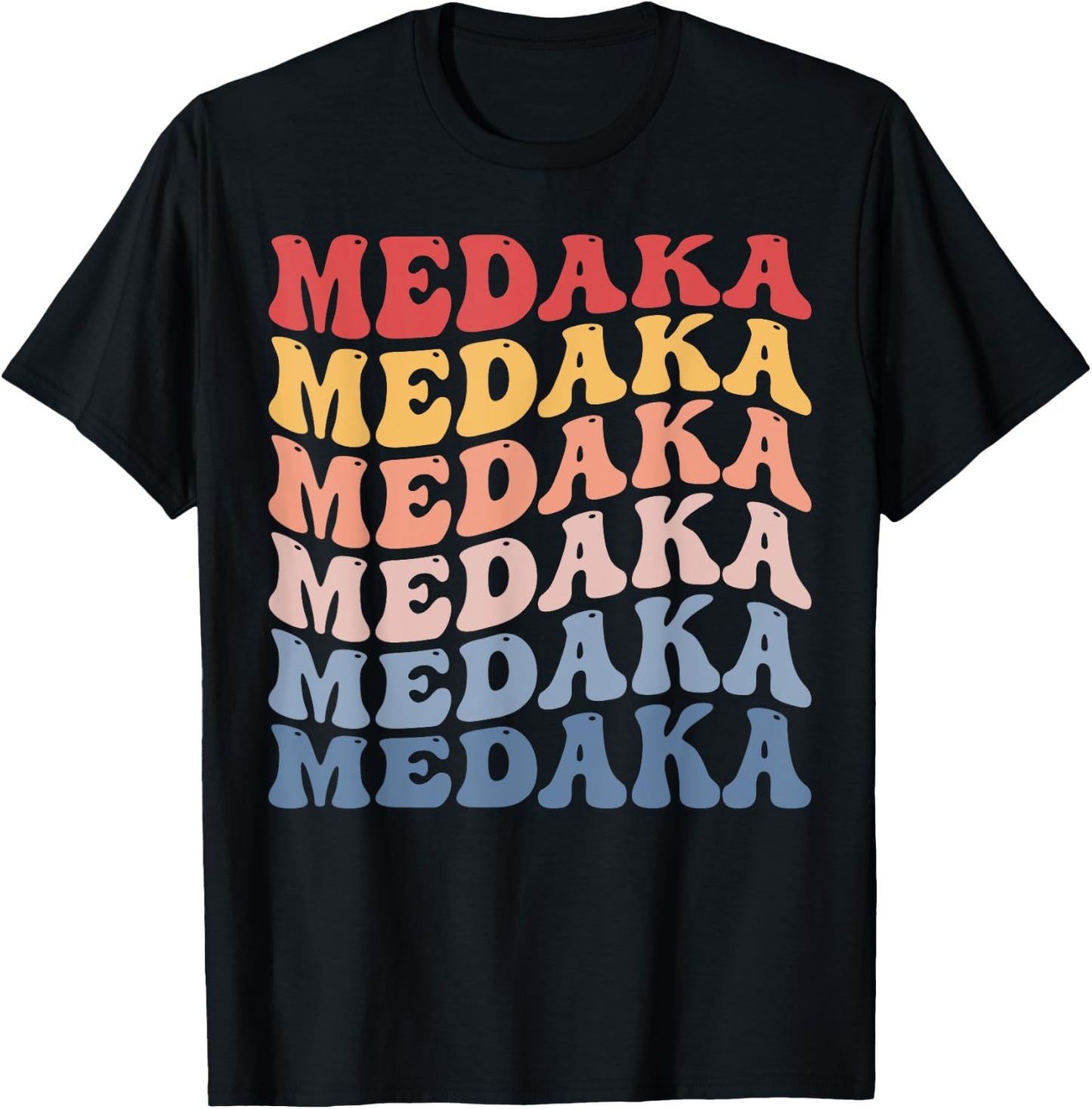 Medaka Groovy Retro Fish T-Shirt - T-Shirt | Black