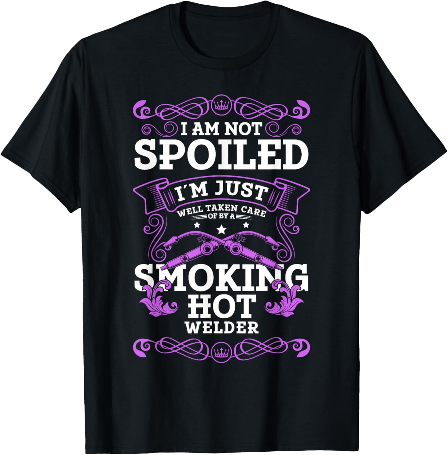 Welding Wife Welder Girlfriend Welder Wife T-Shirt - T-Shirt | Black