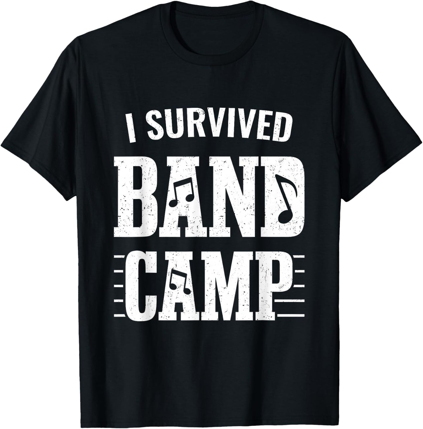Funny Marching Band Gifts - I Survived Band Camp T-Shirt - T-Shirt | Black
