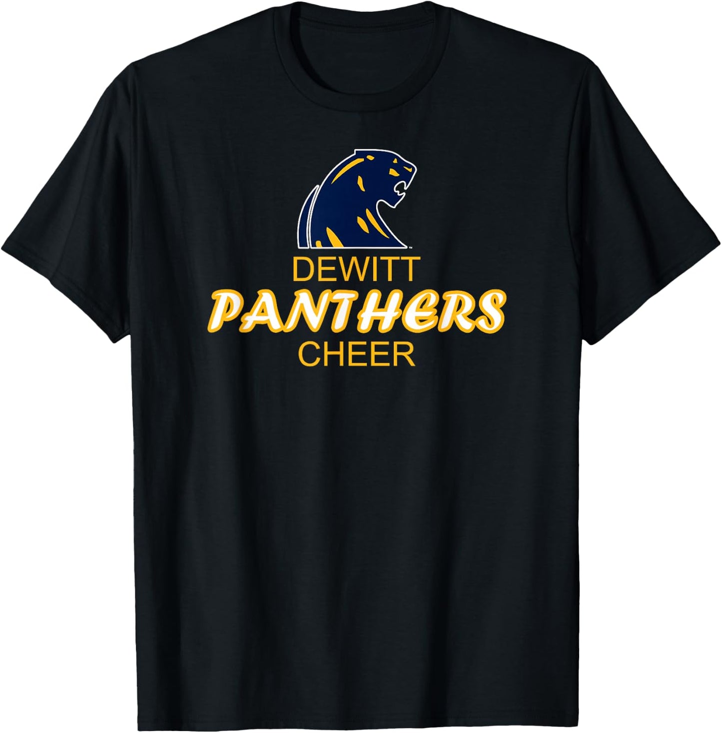 DeWitt High School Panthers Cheer T-Shirt - T-Shirt | Black