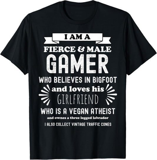 Oddly Specific Funny Sarcastic Gamer Parody T-Shirt - T-Shirt | Black