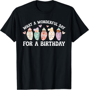 Day For A Birthday Mother Baby Nurse Postpartum Nurse T-Shirt - T-Shirt | Black