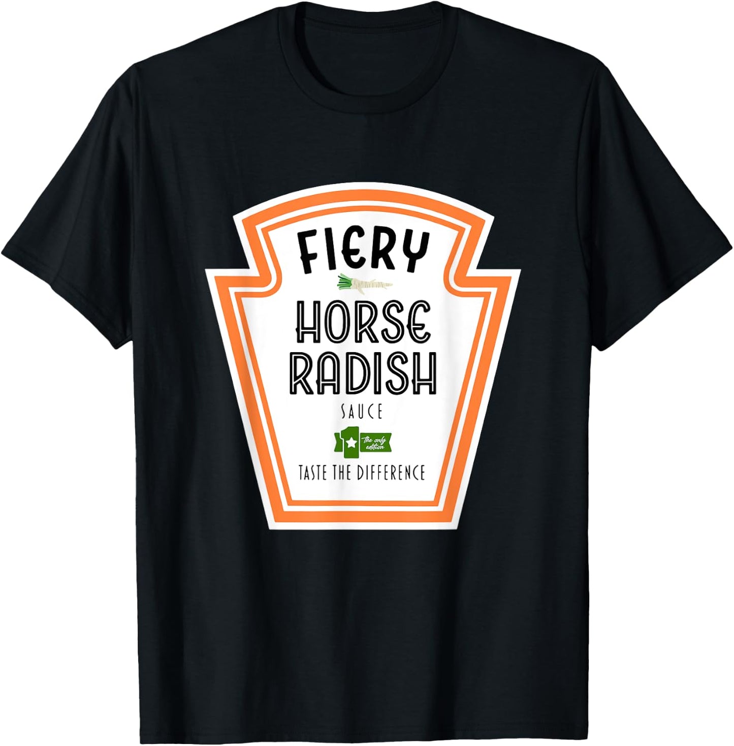 Fiery Horse Radish Sauce Group Condiment Halloween T-Shirt - T-Shirt | Black