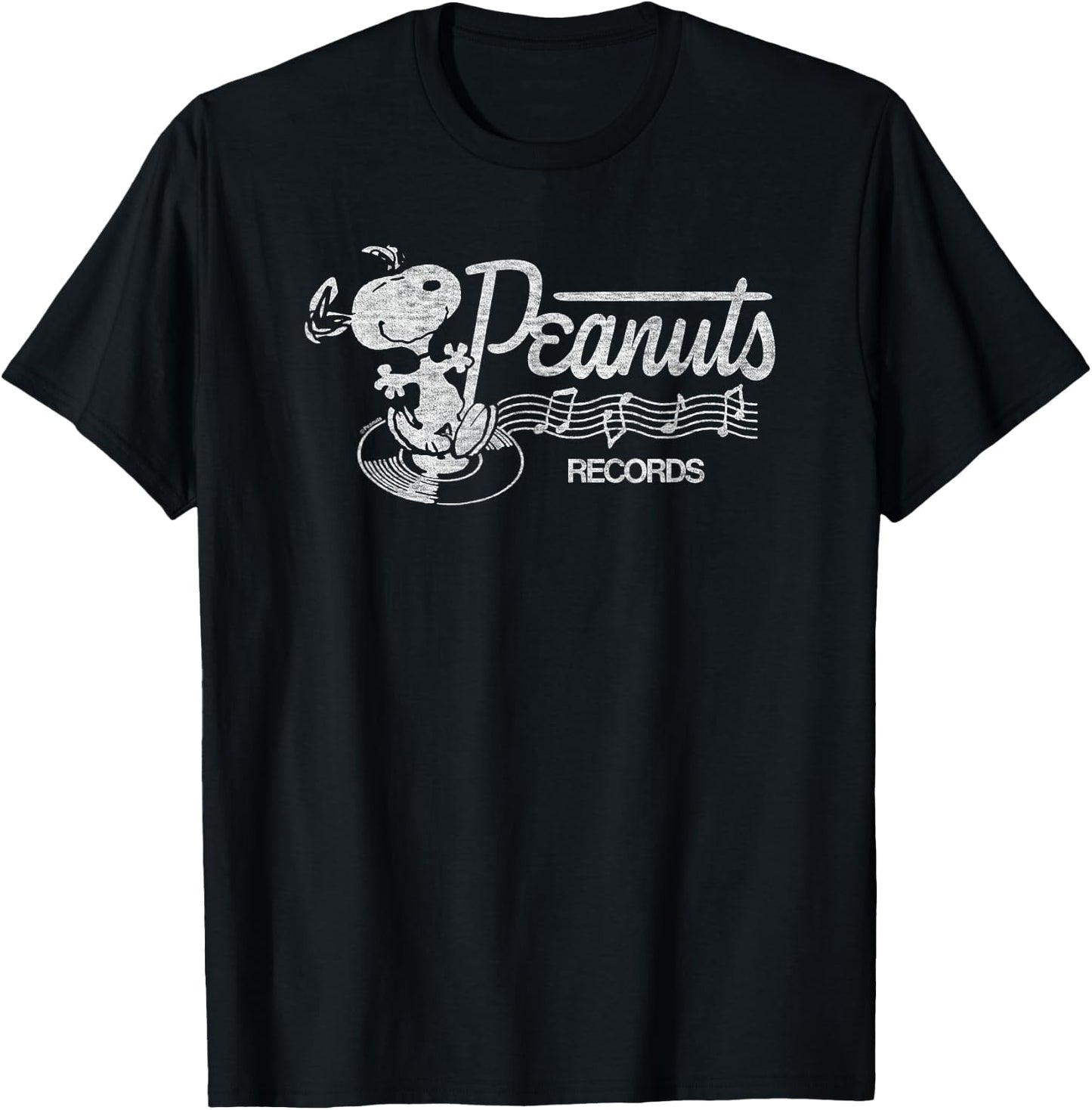Peanuts - Records Dancing Snoopy T-Shirt - T-Shirt | Black