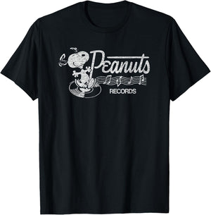 Peanuts - Records Dancing Snoopy T-Shirt - T-Shirt | Black