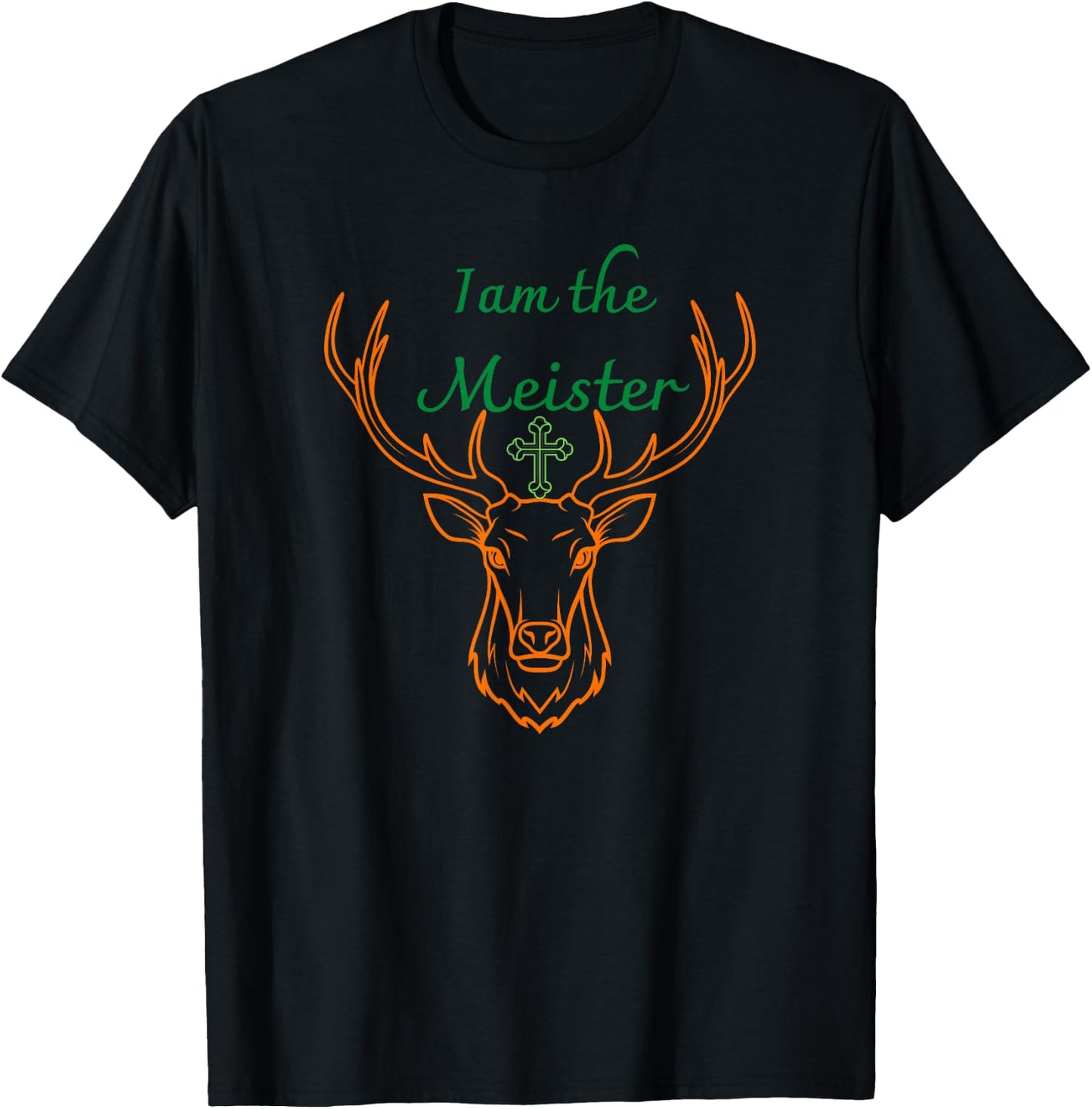 Iam the Meister Jaegermeister Dad Mom Deer T-Shirt - T-Shirt | Black