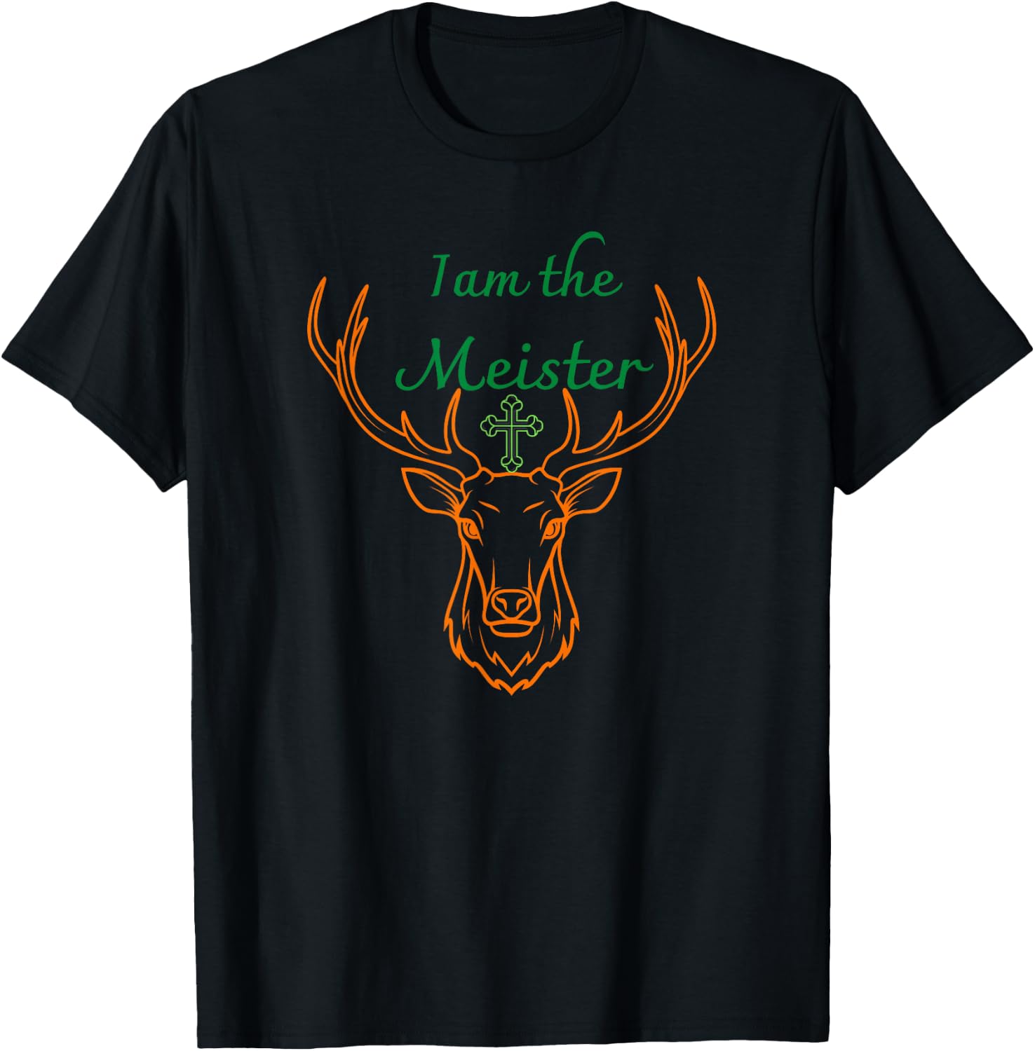Iam the Meister Jaegermeister Dad Mom Deer T-Shirt - T-Shirt | Black