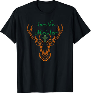 Iam the Meister Jaegermeister Dad Mom Deer T-Shirt - T-Shirt | Black