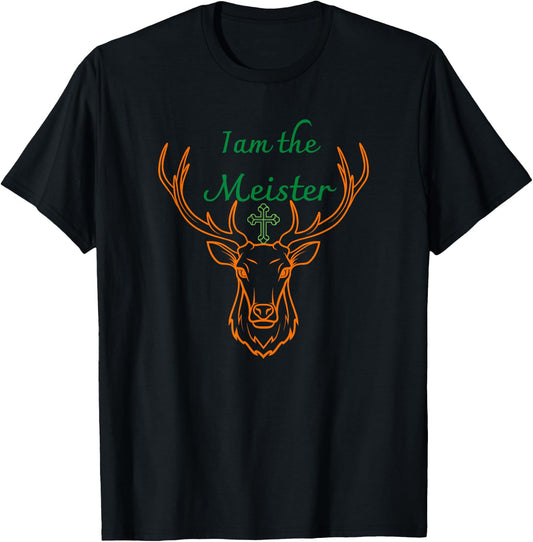 Iam the Meister Jaegermeister Dad Mom Deer T-Shirt - T-Shirt | Black