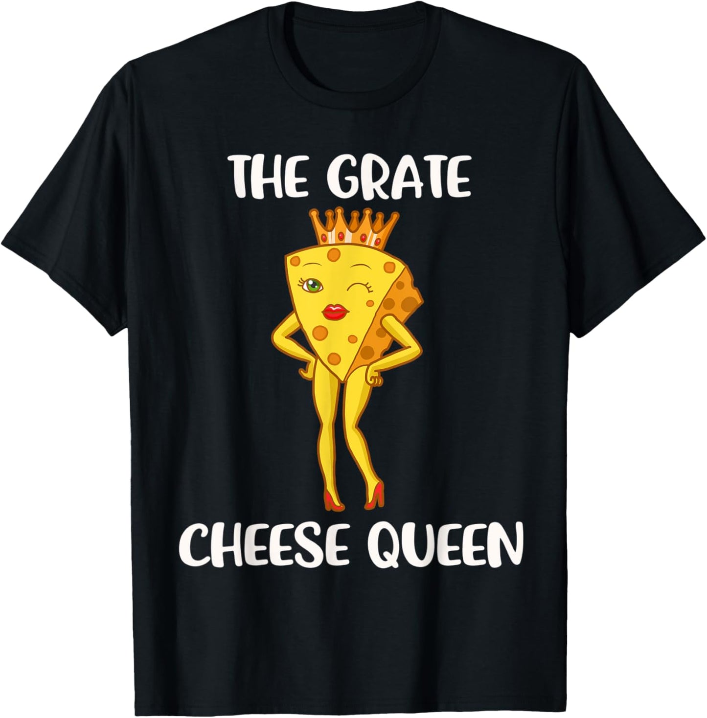 Queen of Cheese T-Shirt - T-Shirt | Black
