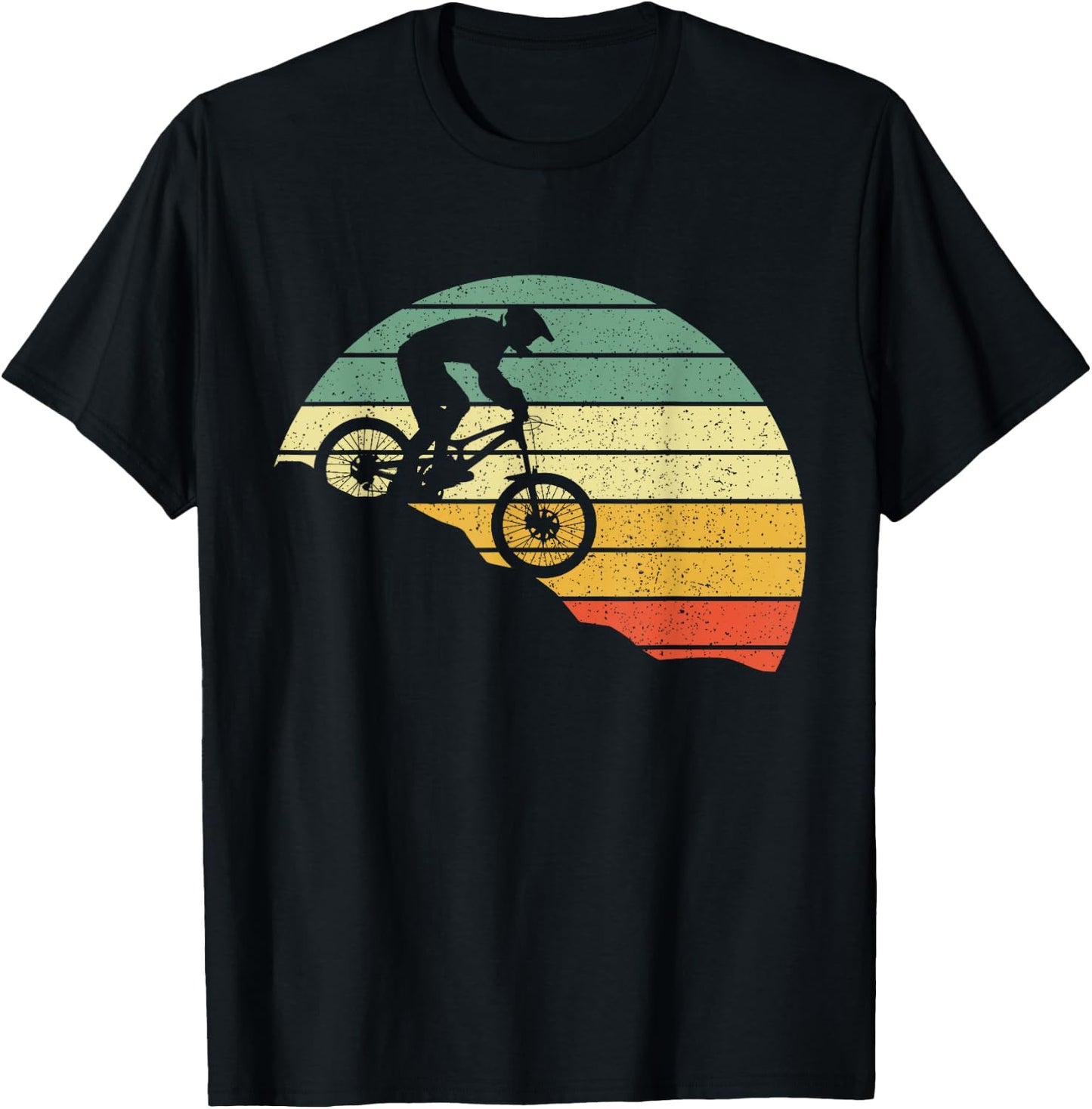Downhill MTB Mountain Bike Vintage Retro Mountain Bike T-Shirt - T-Shirt | Black