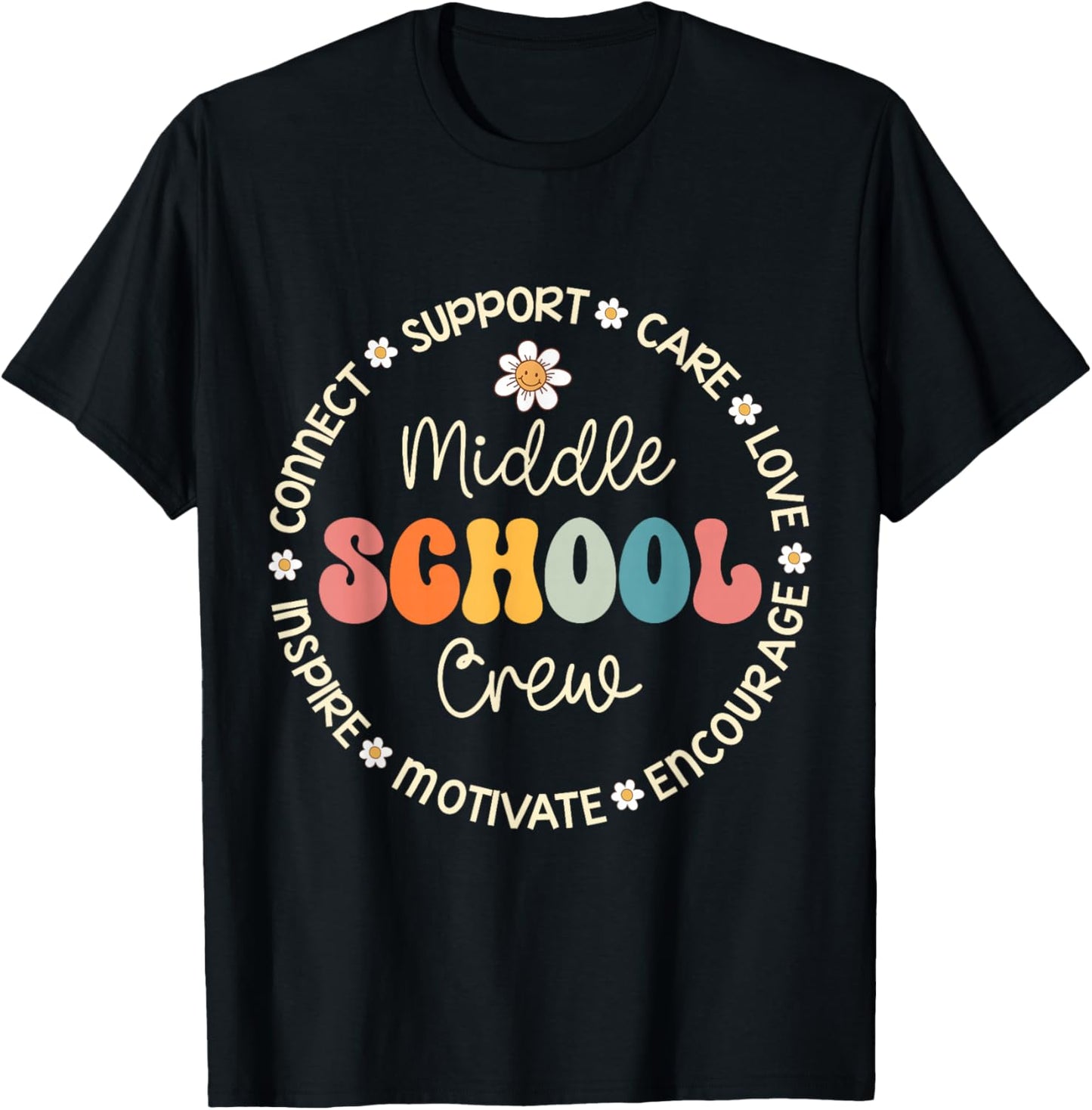 Middle School Crew Appreciation Week Back to School T-Shirt - T-Shirt | Black