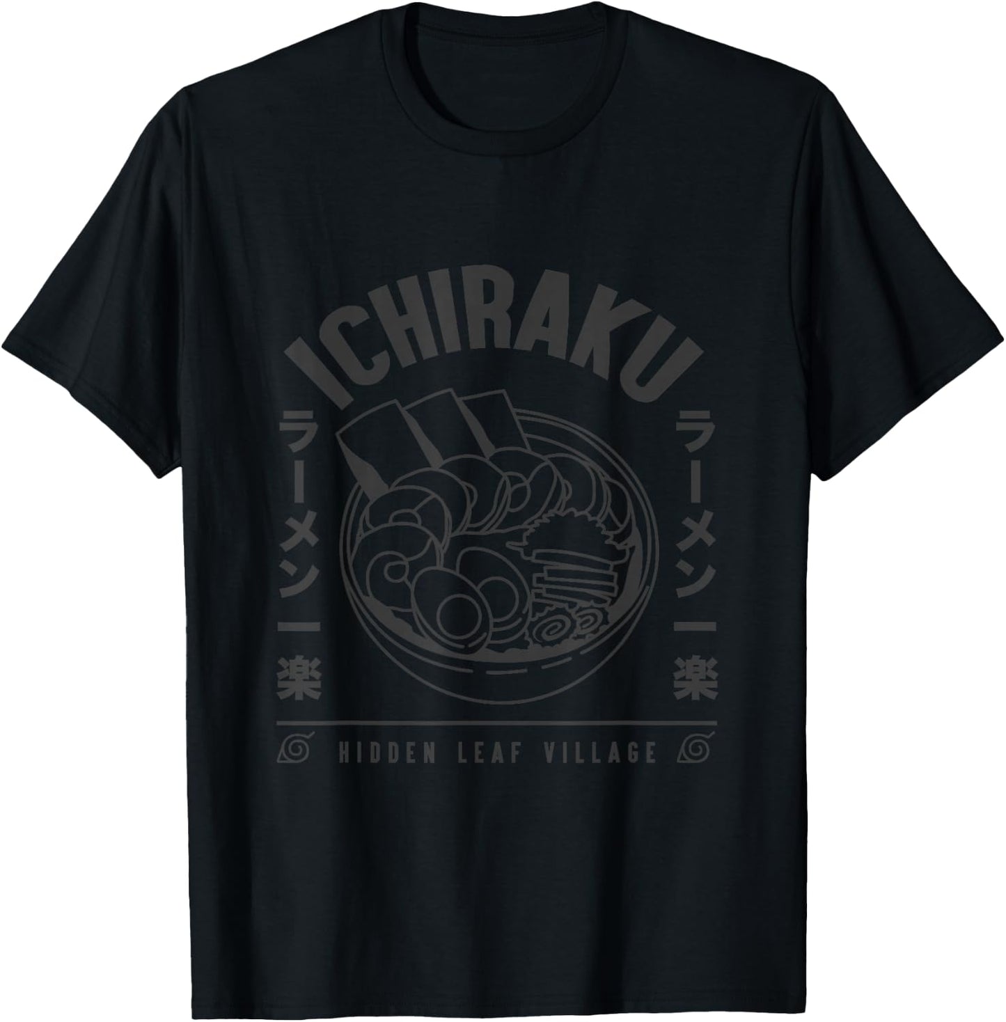 Naruto Ramen Anime Cartoon T-Shirt - T-Shirt | Black