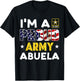 I'm a Proud Army ABUELA USA American Flag Family Solider T-Shirt - T-Shirt | Black