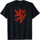 Czech Republic Bohemia Arms Double-tailed Lion Flag Red T-Shirt - T-Shirt | Black