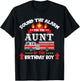Sound The Alarm Aunt Birthday Boy Fire Truck Lover Fireman T-Shirt - T-Shirt | Black