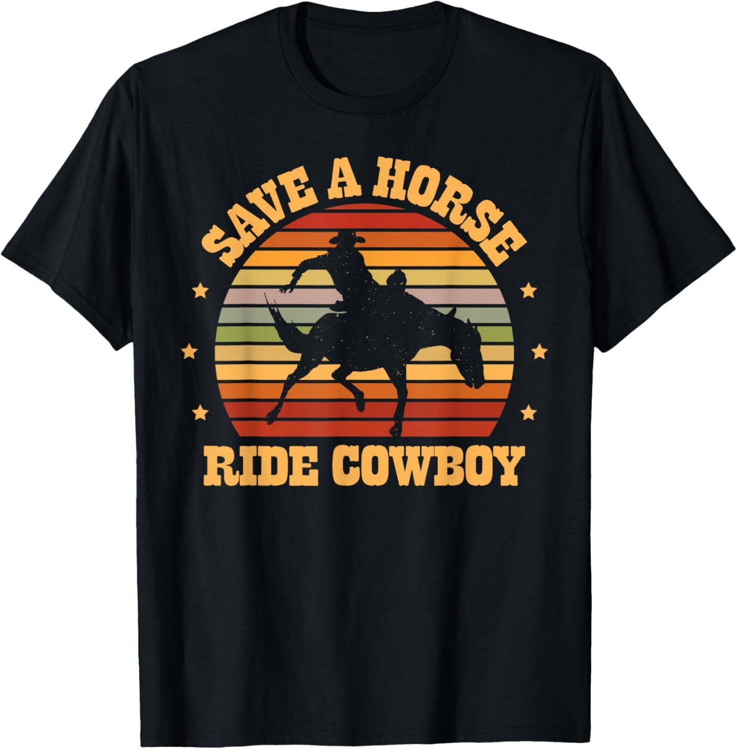 Save a horse ride cowboy for a Cowgirl Fan Cowgirls Horse T-Shirt - T-Shirt | Black