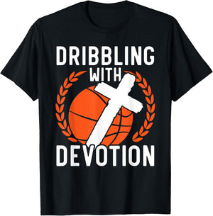 Basketball And Jesus Christ Christian Believer Hooper T-Shirt - T-Shirt | Black