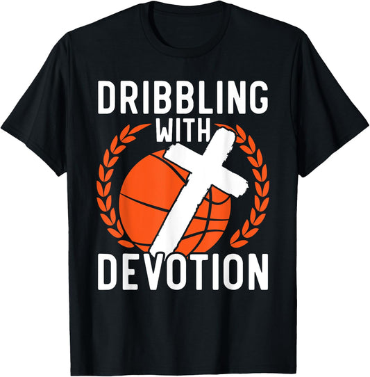 Basketball And Jesus Christ Christian Believer Hooper T-Shirt - T-Shirt | Black