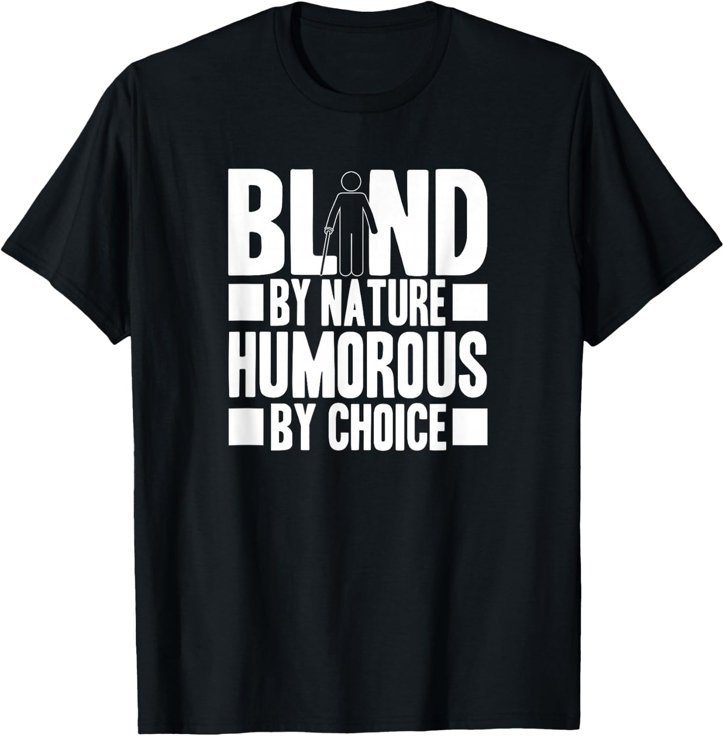 Funny Blind Braille Visually Impaired Blindness T-Shirt - T-Shirt | Black
