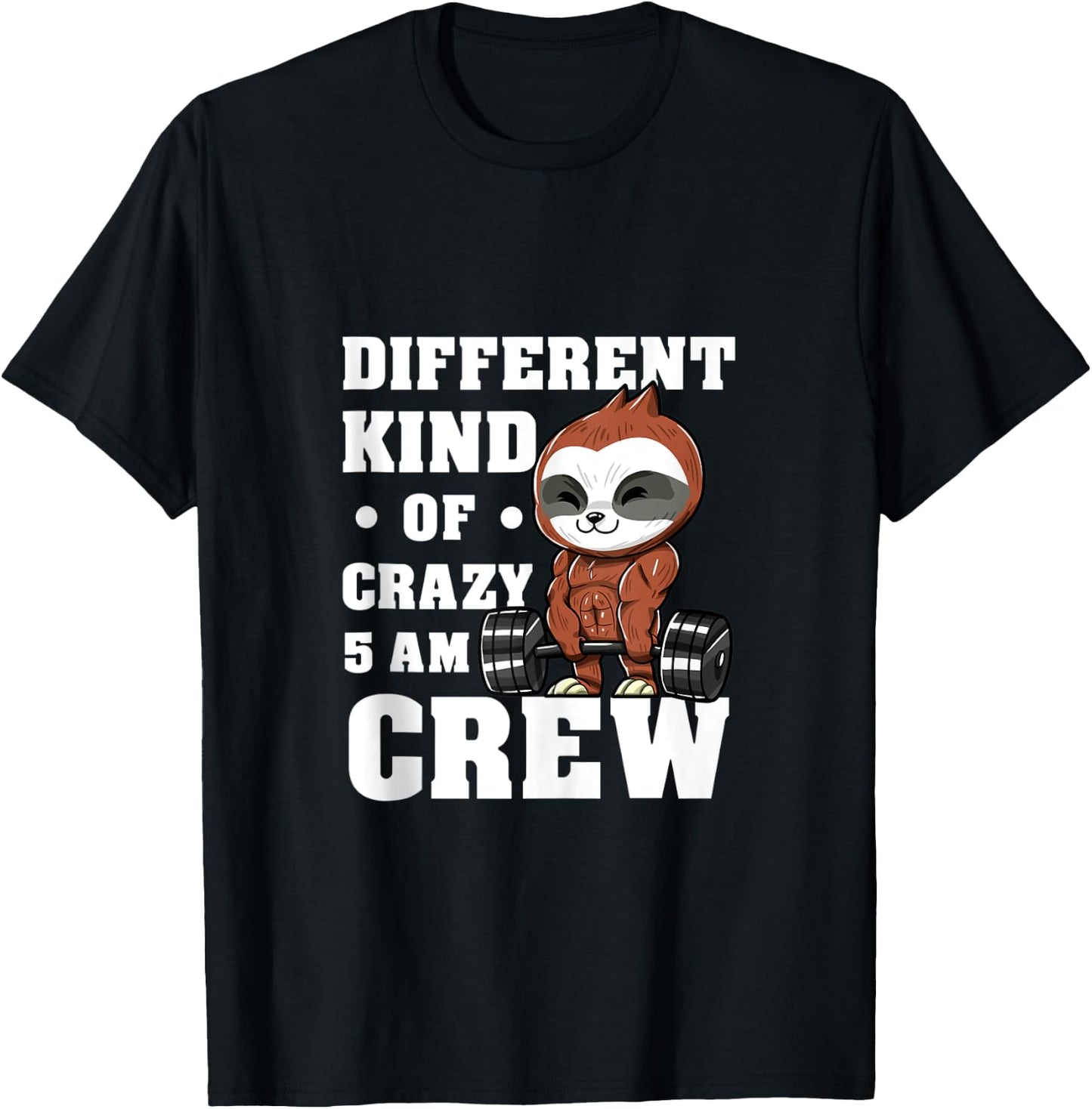 Workout Squad 5AM Crew Funny Gym Quote T-Shirt - T-Shirt | Black