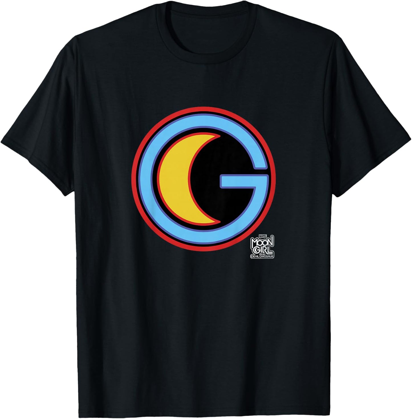 Marvel Moon Girl And Devil Dinosaur Moon Girl Chest Logo T-Shirt - T-Shirt | Black