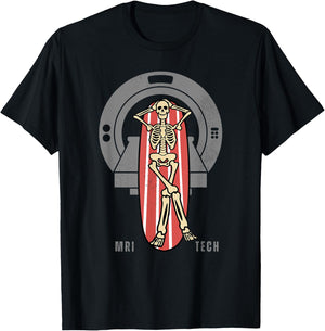 Skeleton Bay MRI Tech Funny MRI Technician MRI Technologist T-Shirt - T-Shirt | Black