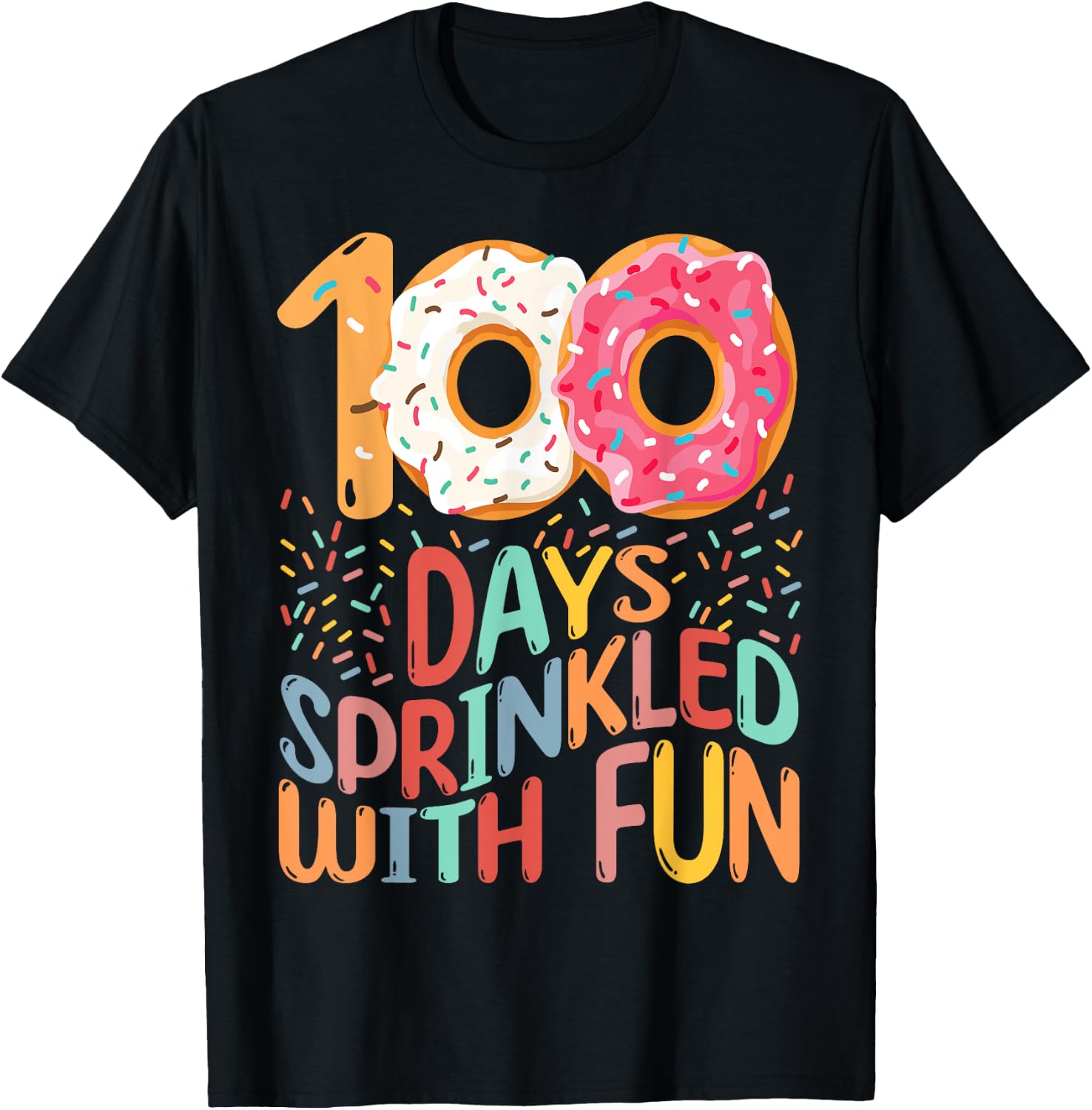 100 Days of School Girls Kindergarten 100th Day of School T-Shirt - T-Shirt | Black