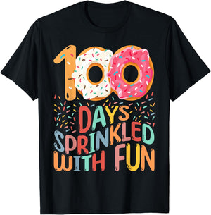 100 Days of School Girls Kindergarten 100th Day of School T-Shirt - T-Shirt | Black