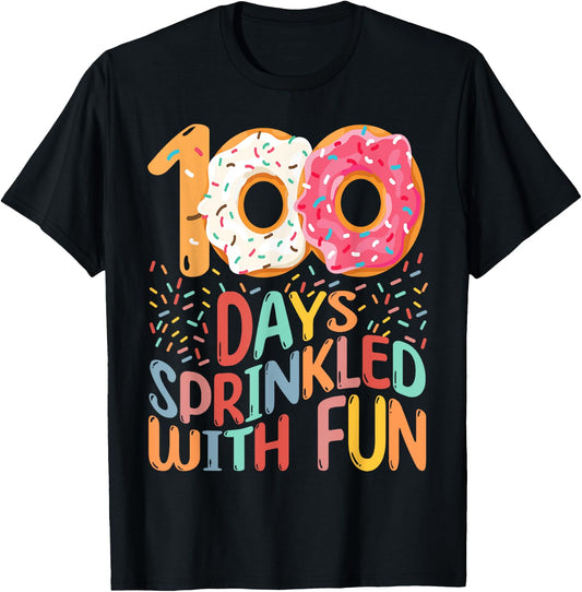 100 Days of School Girls Kindergarten 100th Day of School T-Shirt - T-Shirt | Black