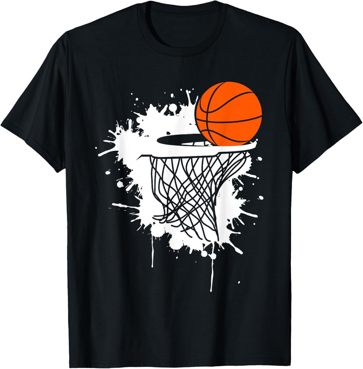 Basketball Slam Dunk Teens Kids Youth Player T-Shirt - T-Shirt | Black
